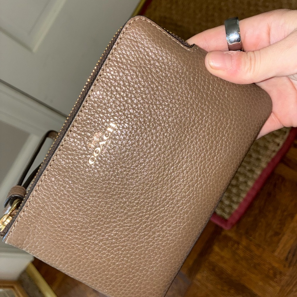Coach Dark Stone Wristlet